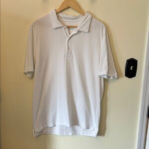 Mack Weldon Classic White Men's Polo Shirt Size L 100% Cotton